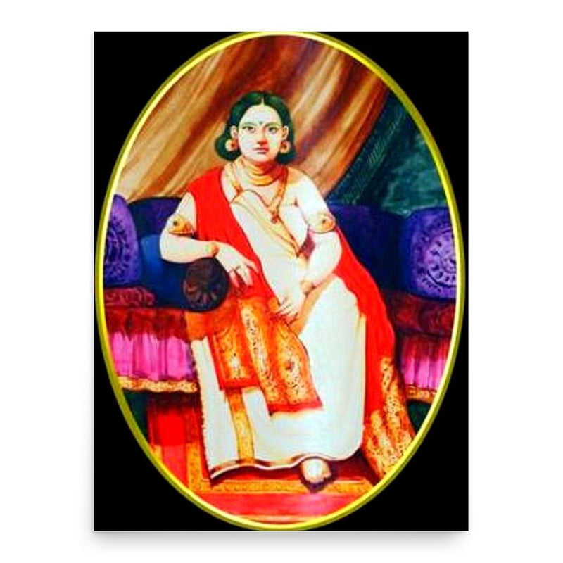 Gowri Lakshmi Bayi poster print, in size 18x24 inches.