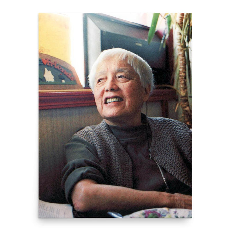 Grace Lee Boggs poster print, in size 18x24 inches.