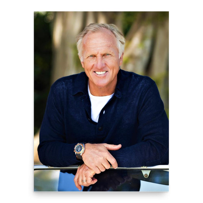 Greg Norman poster print, in size 18x24 inches.