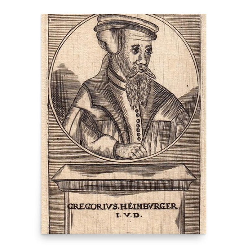 Gregory of Heimburg poster print, in size 18x24 inches.