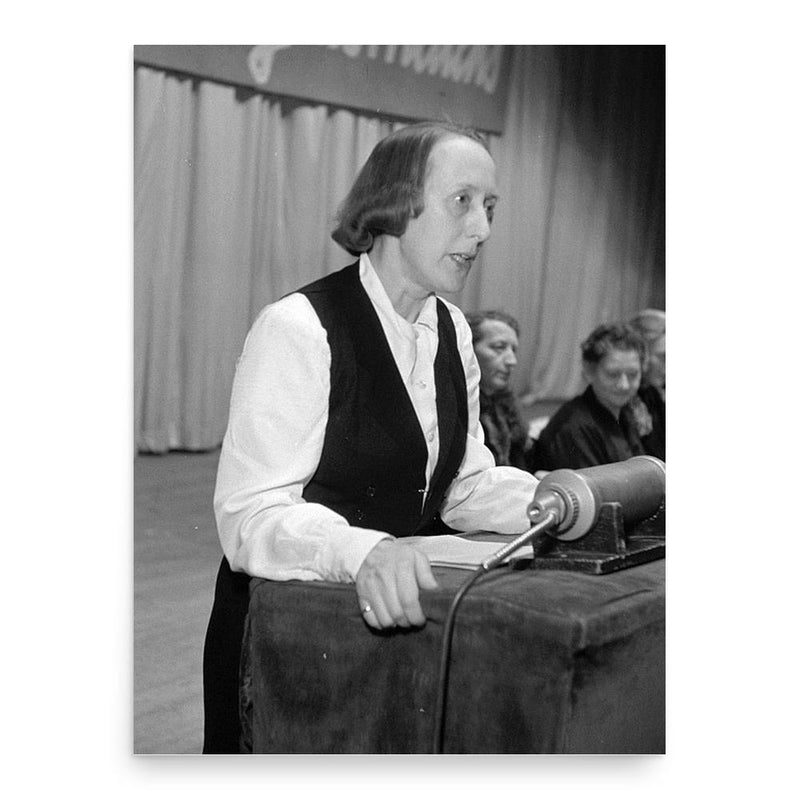 Greta Kuckhoff poster print, in size 18x24 inches.