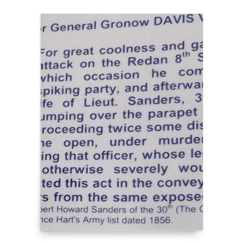 Gronow Davis poster print, in size 18x24 inches.