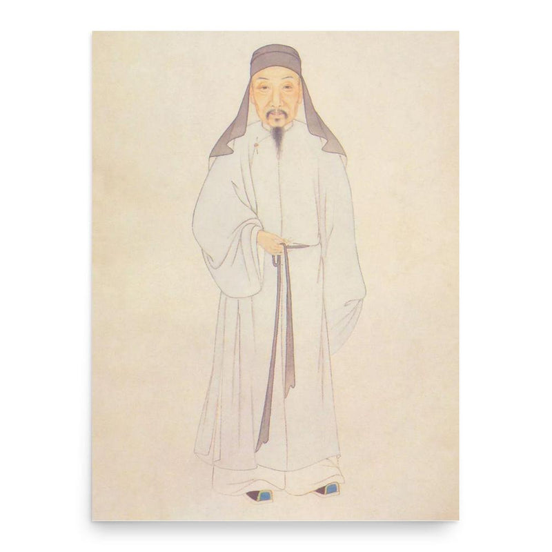 Gu Yanwu poster print, in size 18x24 inches.