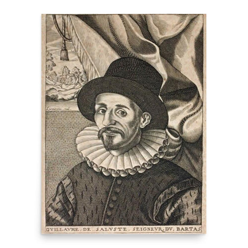 Guillaume de Salluste Du Bartas poster print, in size 18x24 inches.