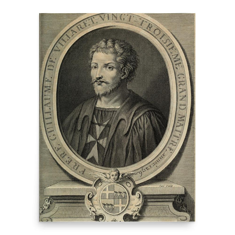 Guillaume de Villaret poster print, in size 18x24 inches.