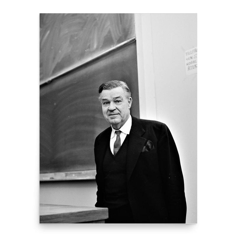 Gunnar Myrdal poster print, in size 18x24 inches.