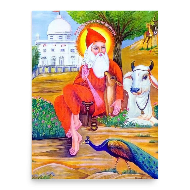 Guru Jambheshwar poster print, in size 18x24 inches.