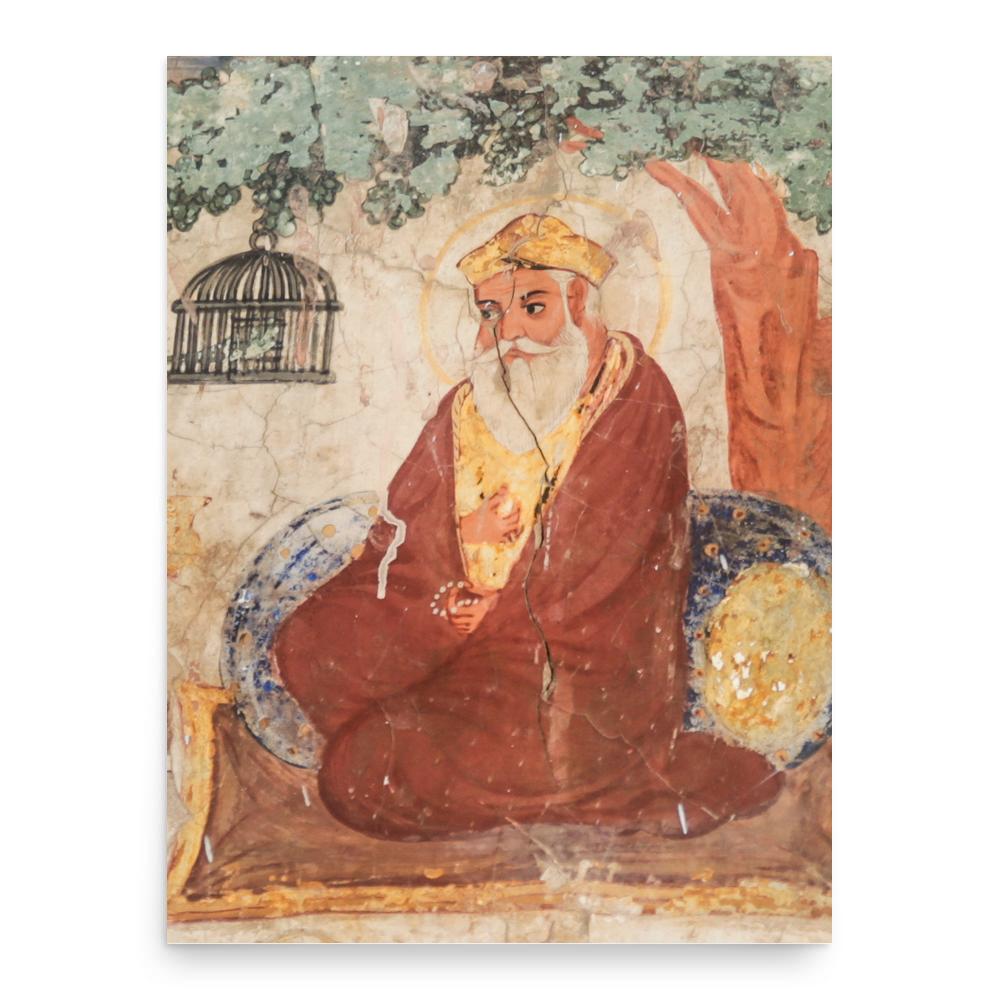 Guru Nanak poster print, in size 18x24 inches.