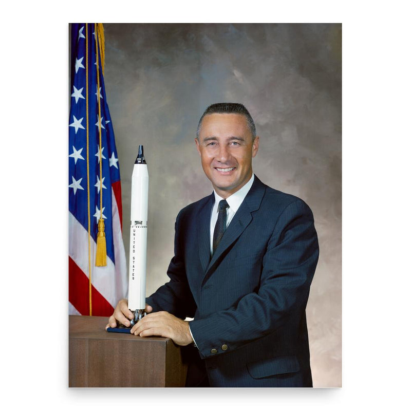 Gus Grissom poster print, in size 18x24 inches.