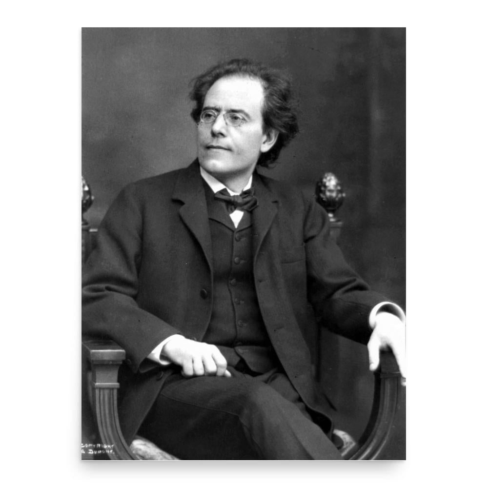Gustav Mahler poster print, in size 18x24 inches.