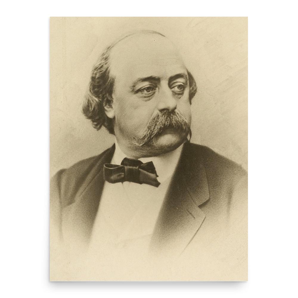 Gustave Flaubert poster print, in size 18x24 inches.