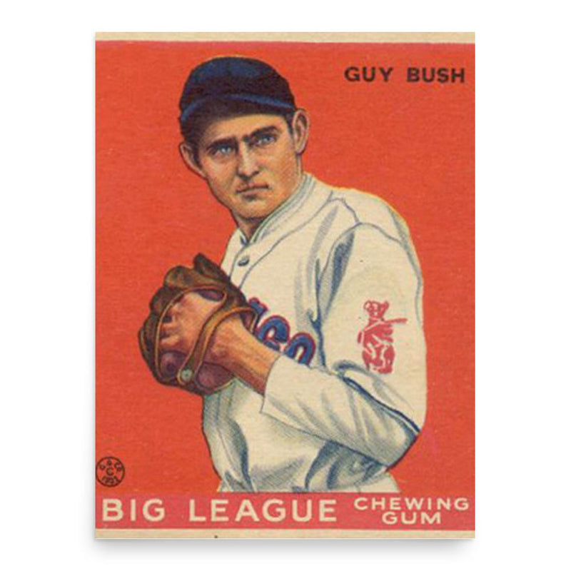 Guy Bush poster print, in size 18x24 inches.