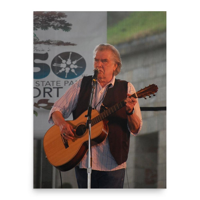 Guy Clark poster print, in size 18x24 inches.