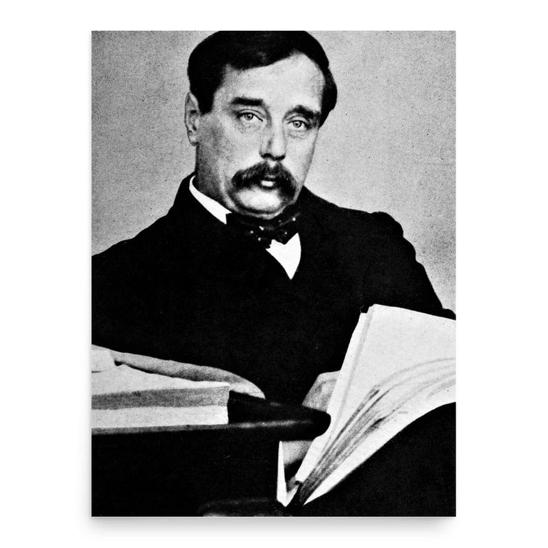 H.G. Wells poster print, in size 18x24 inches.