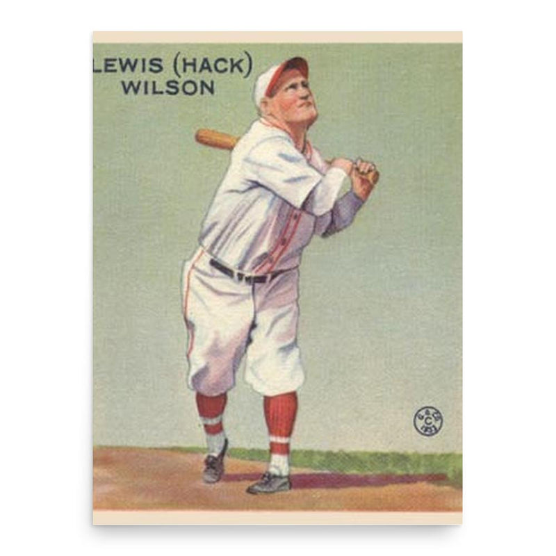 Hack Wilson poster print, in size 18x24 inches.