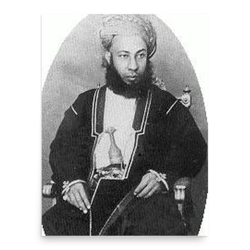 Hamad bin Thuwaini of Zanzibar poster print, in size 18x24 inches.