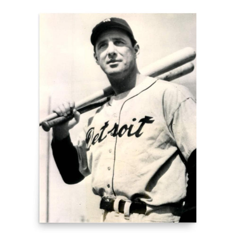 Hank Greenberg poster print, in size 18x24 inches.