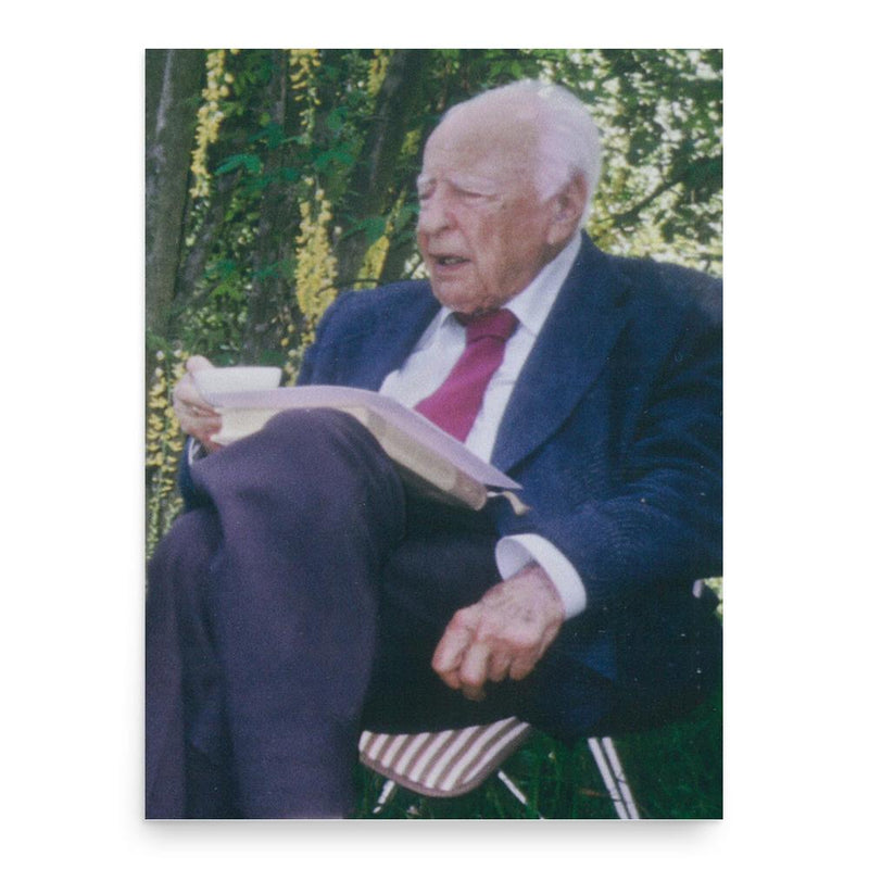 Hans-Georg Gadamer poster print, in size 18x24 inches.