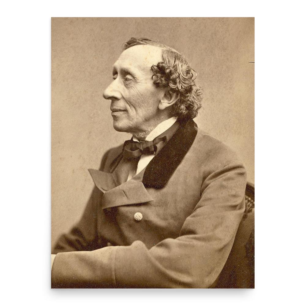 Hans Christian Andersen poster print, in size 18x24 inches.