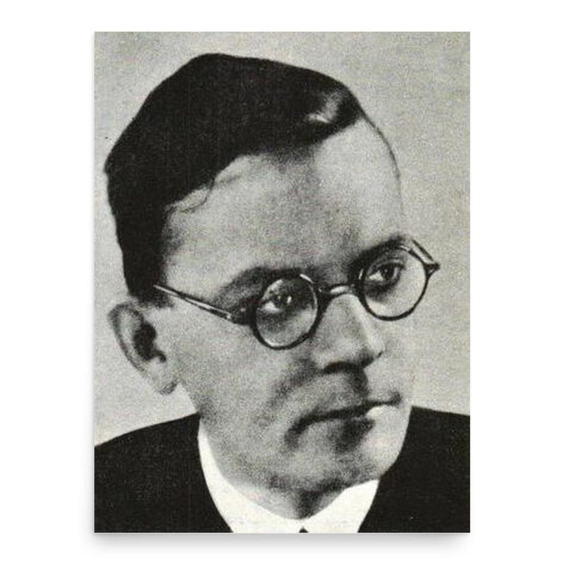 Hans Fallada poster print, in size 18x24 inches.