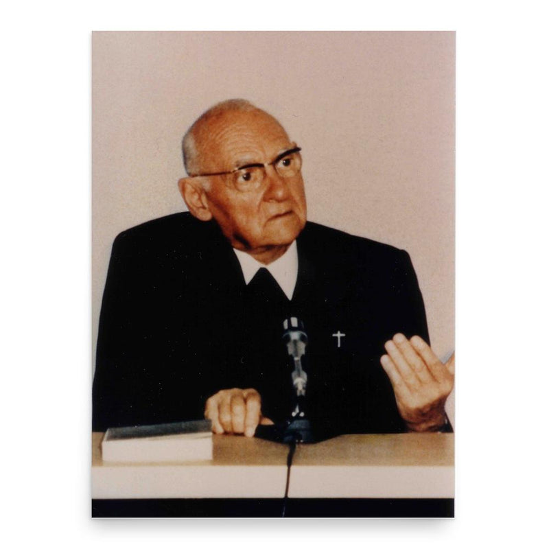 Hans Urs von Balthasar poster print, in size 18x24 inches.