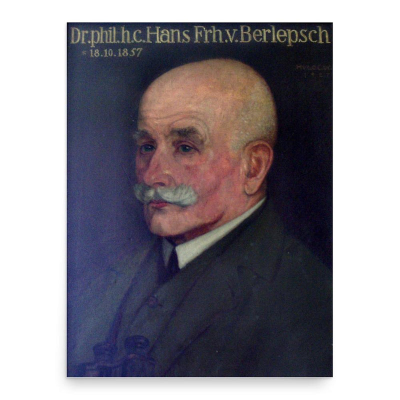 Hans von Berlepsch poster print, in size 18x24 inches.