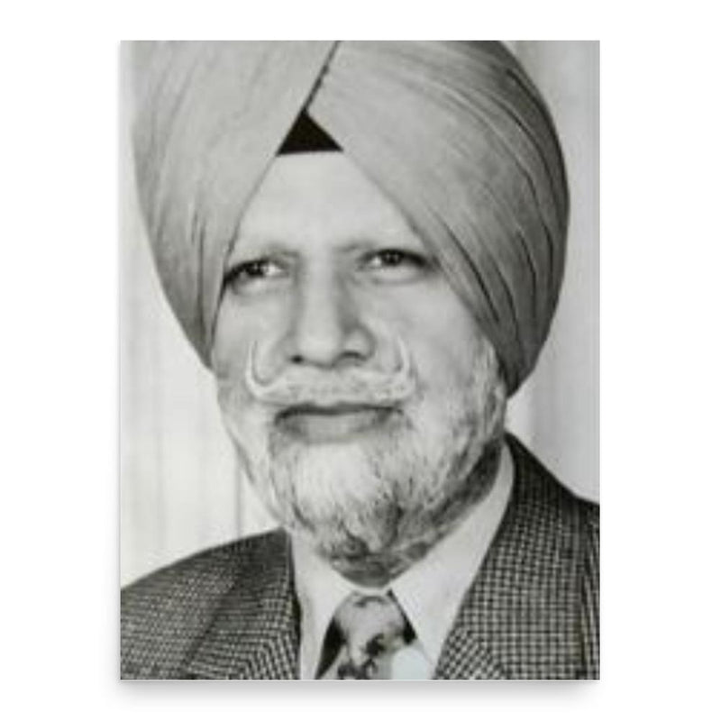 Harcharan Singh Brar poster print, in size 18x24 inches.