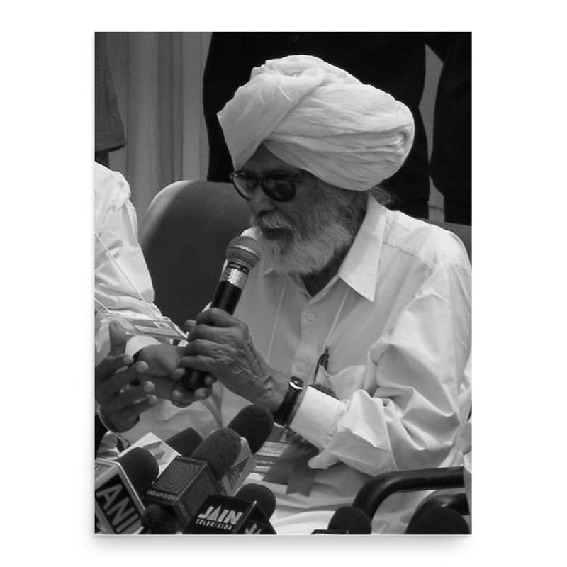 Harkishan Singh Surjeet poster print, in size 18x24 inches.