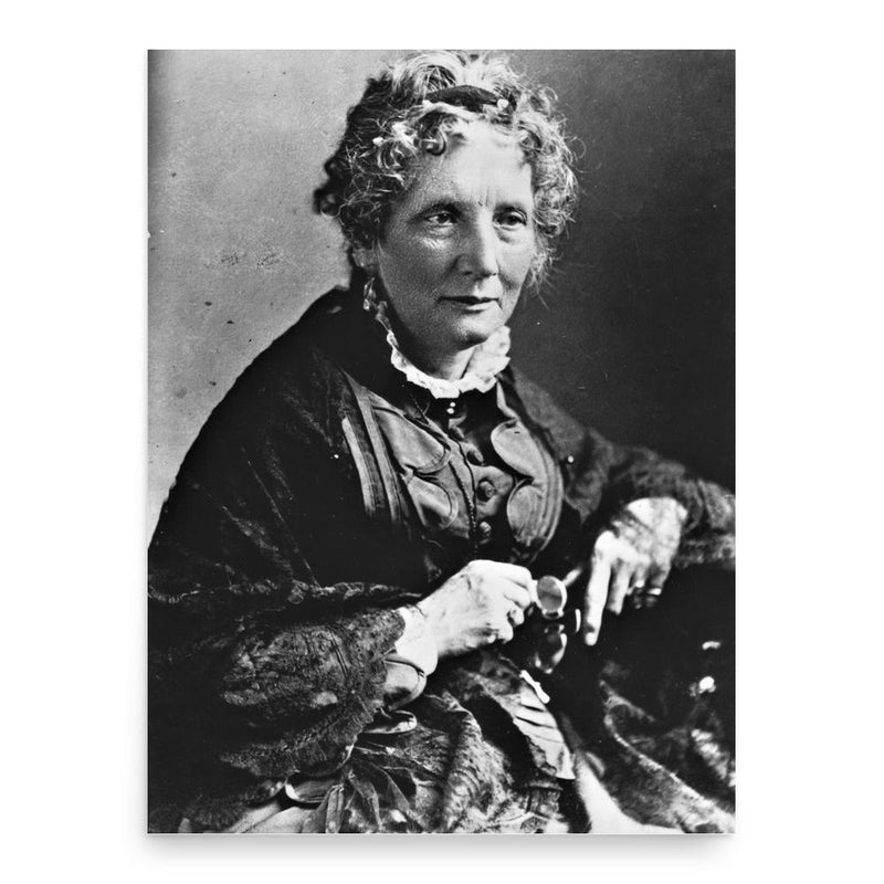 Harriet Beecher Stowe poster print, in size 18x24 inches.