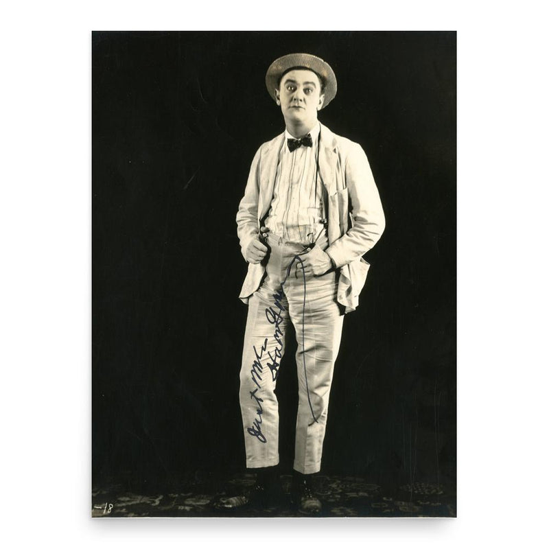 Harry Gribbon poster print, in size 18x24 inches.