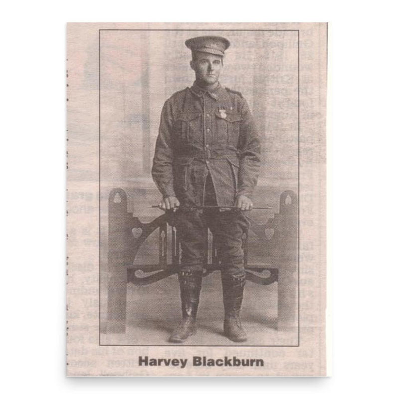 Harvey Stanley Hyde Blackburn poster print, in size 18x24 inches.