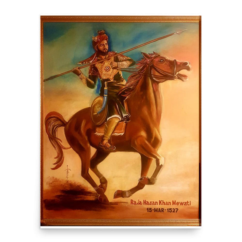 Hasan Khan Mewati poster print, in size 18x24 inches.