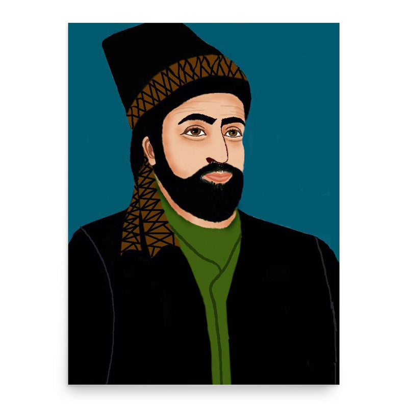 Hasan Khan Shahseven poster print, in size 18x24 inches.