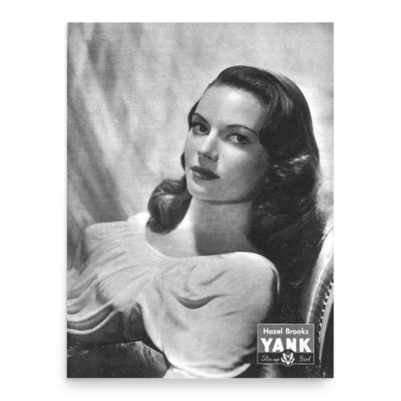 Hazel Brooks poster print, in size 18x24 inches.