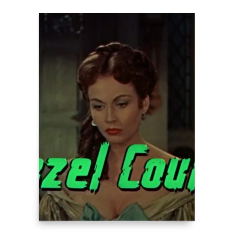 Hazel Court poster print, in size 18x24 inches.