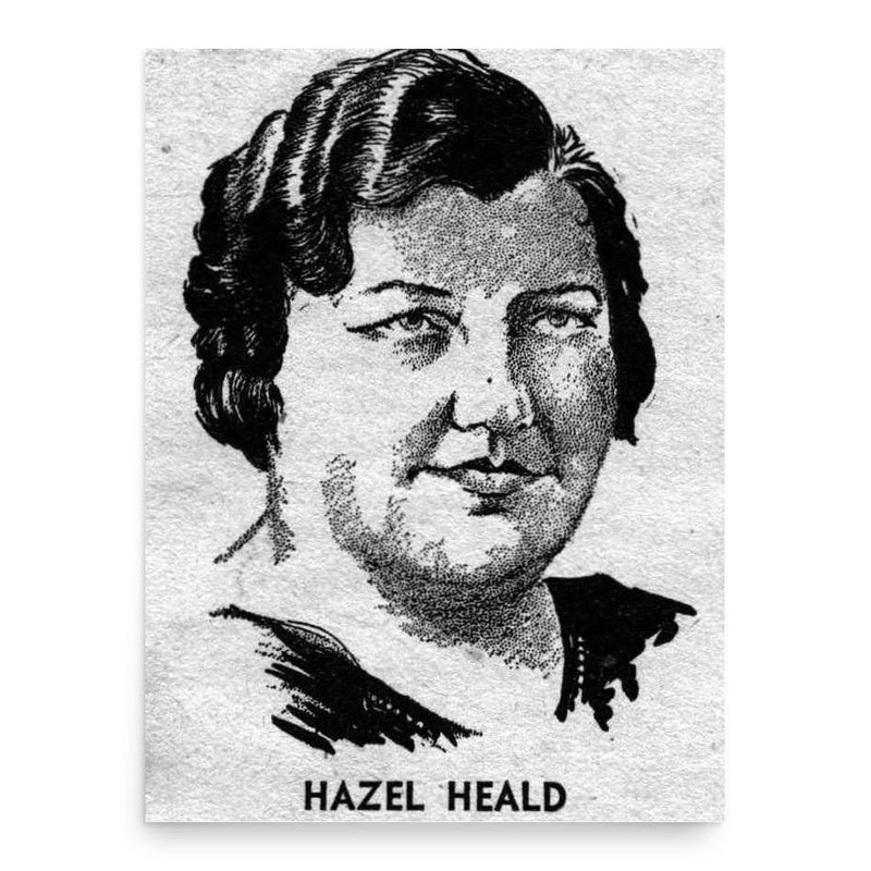 Hazel Heald poster print, in size 18x24 inches.