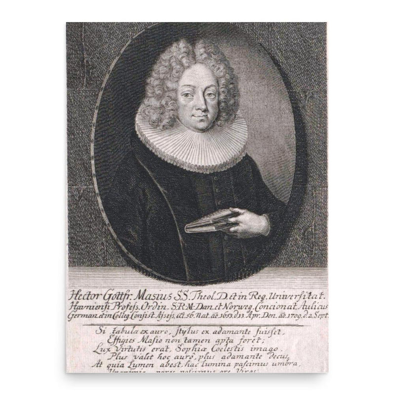 Hector Gottfried Masius poster print, in size 18x24 inches.