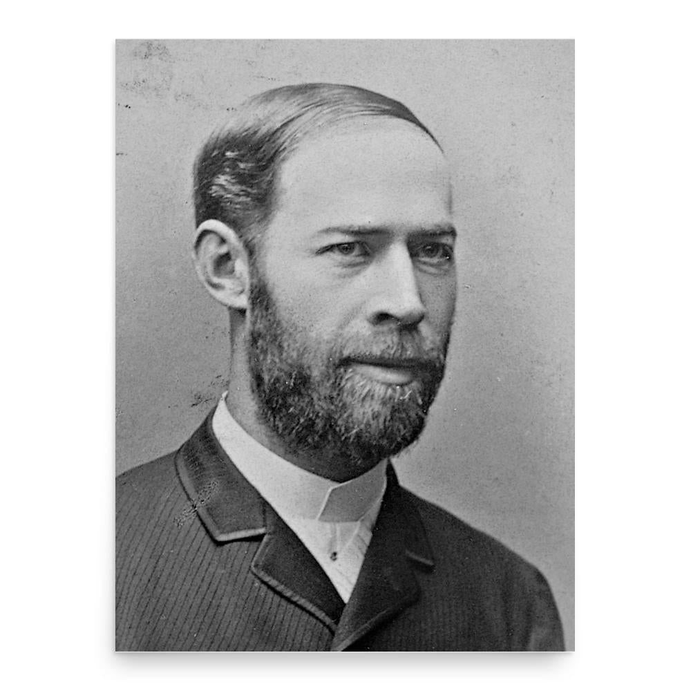 Heinrich Hertz poster print, in size 18x24 inches.