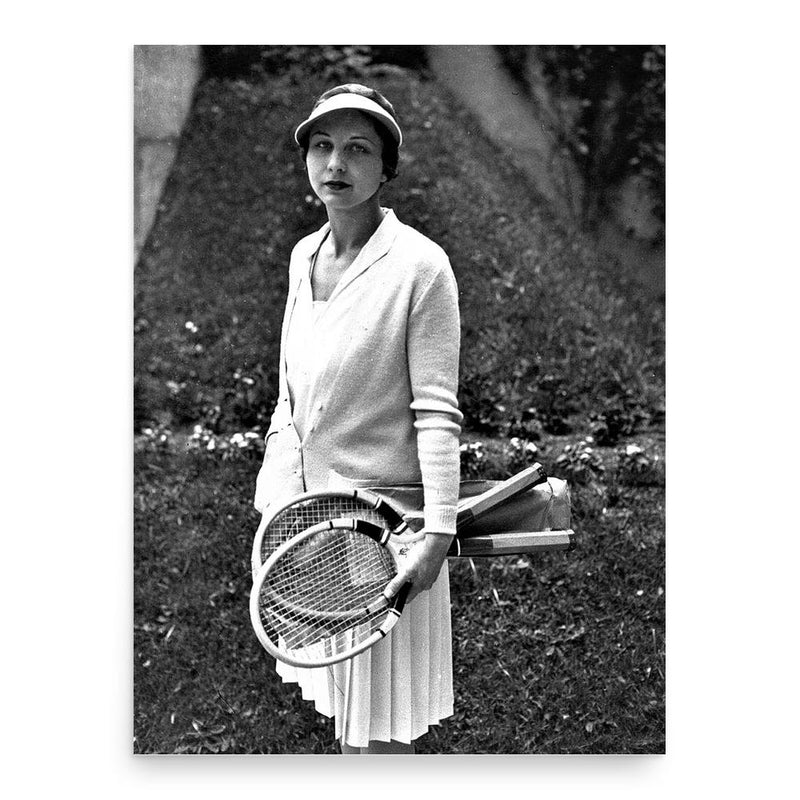 Helen Wills Moody poster print, in size 18x24 inches.