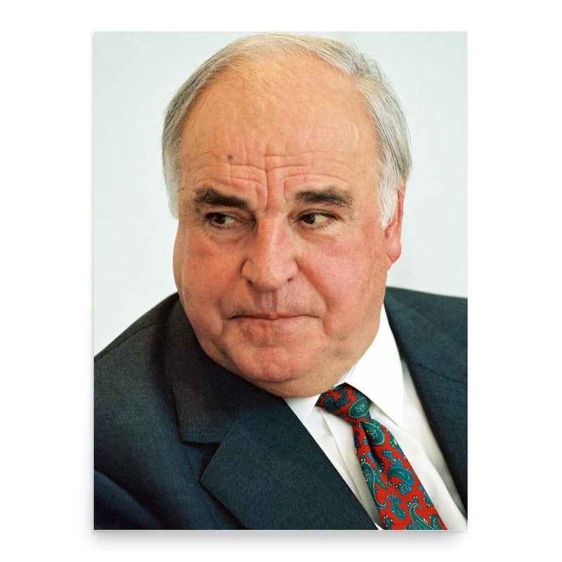 Helmut Kohl poster print, in size 18x24 inches.