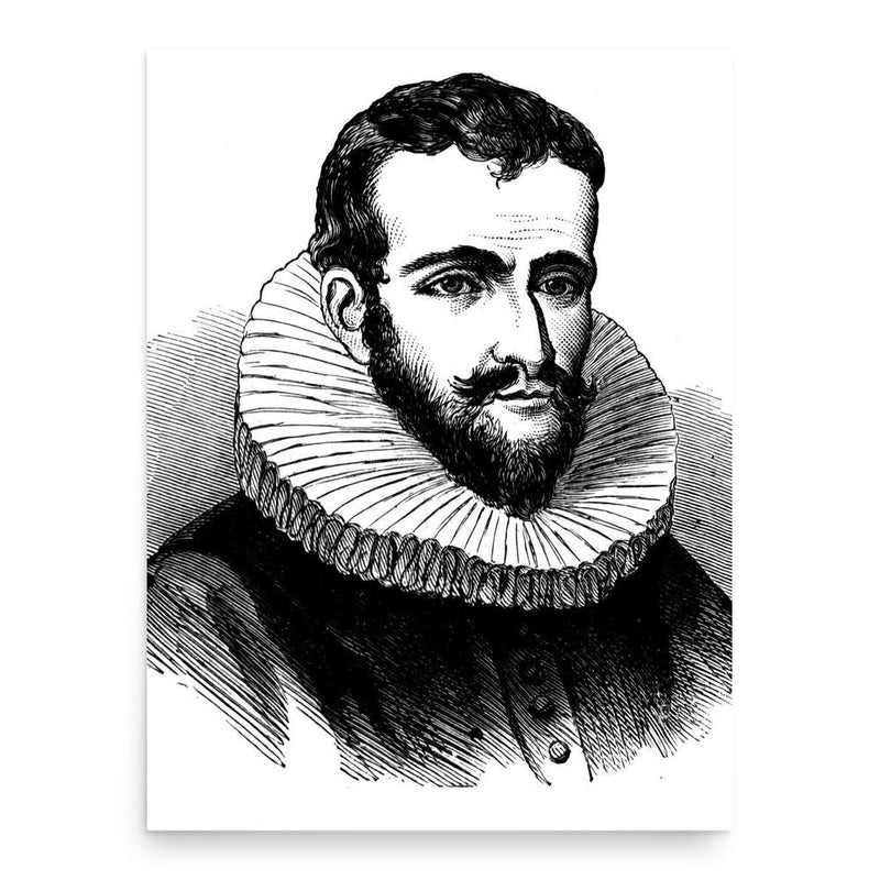 Henry Hudson poster print, in size 18x24 inches.