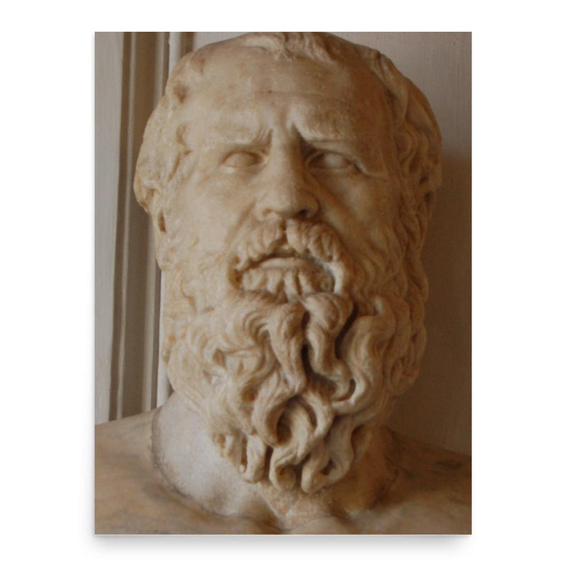 Heraclitus poster print, in size 18x24 inches.