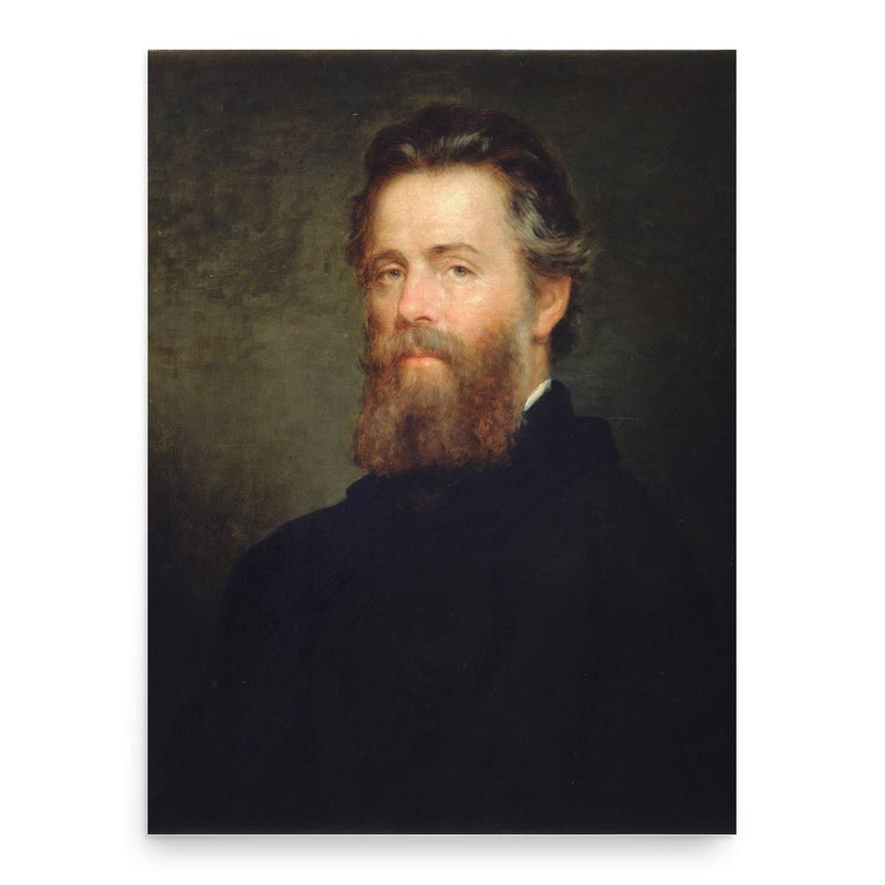 Herman Melville poster print, in size 18x24 inches.