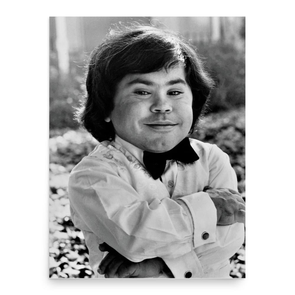 Hervé Villechaize poster print, in size 18x24 inches.