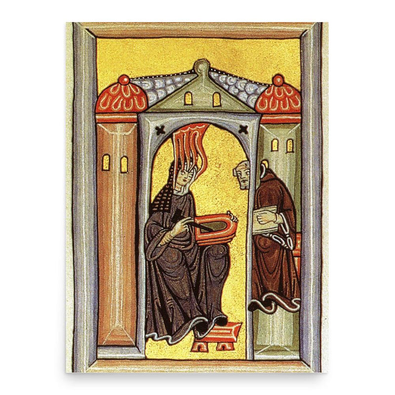 Hildegard of Bingen poster print, in size 18x24 inches.