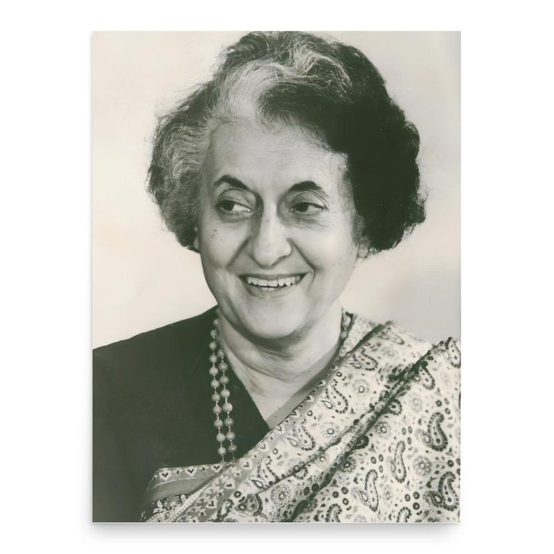 Indira Gandhi poster print, in size 18x24 inches.