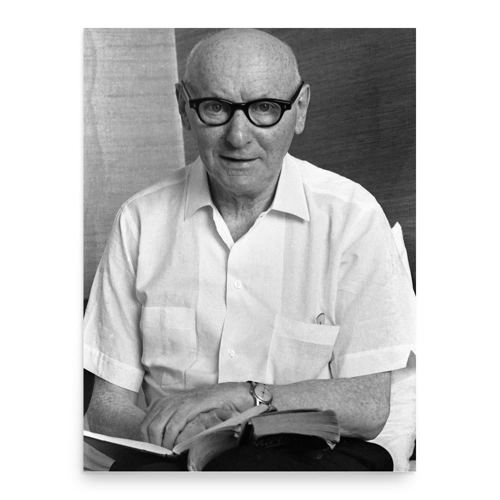 Isaac Bashevis Singer poster print, in size 18x24 inches.