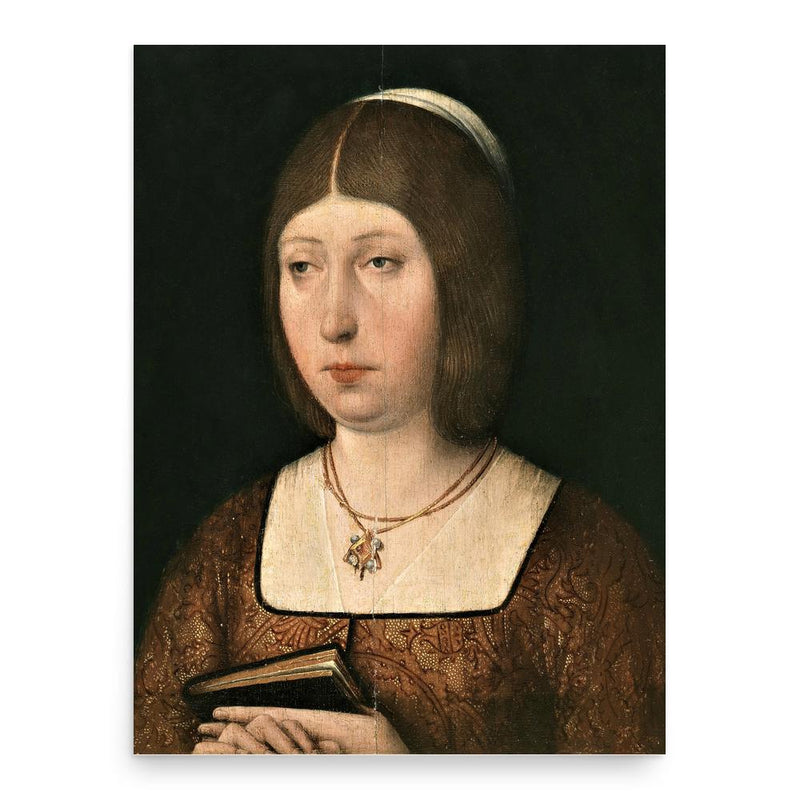 Isabella of Castile poster print, in size 18x24 inches.