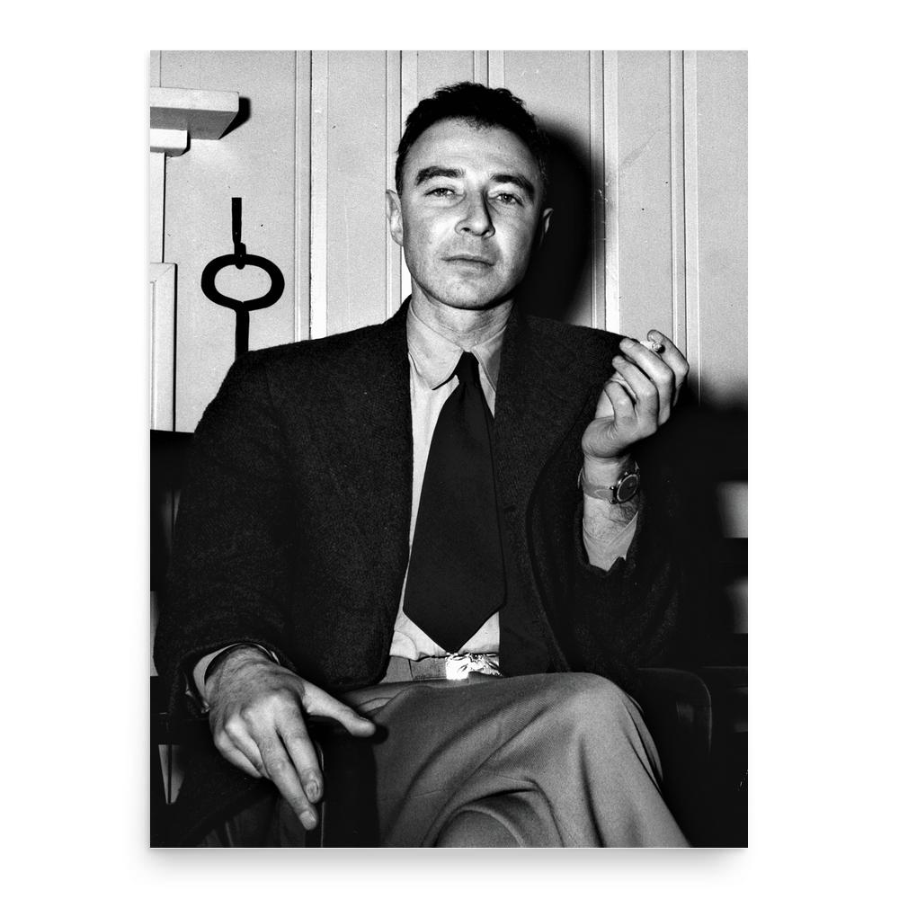 J. Robert Oppenheimer poster print, in size 18x24 inches.