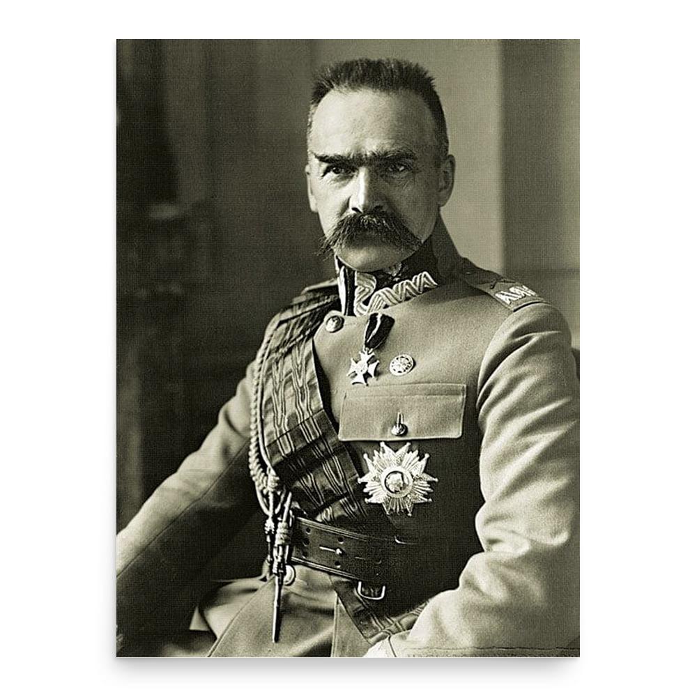 Józef Piłsudski poster print, in size 18x24 inches.